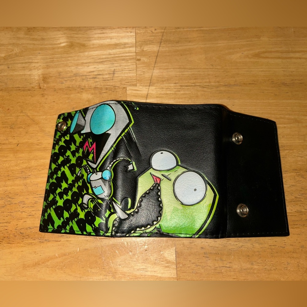 Nickelodeon Invader Zim trifold wallet sci-fi Gir and Zim alien robots cartoon
